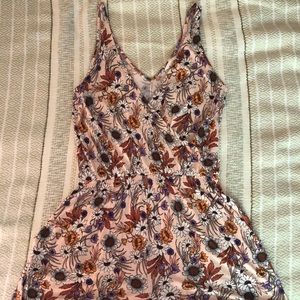H&M cotton floral romper with pockets